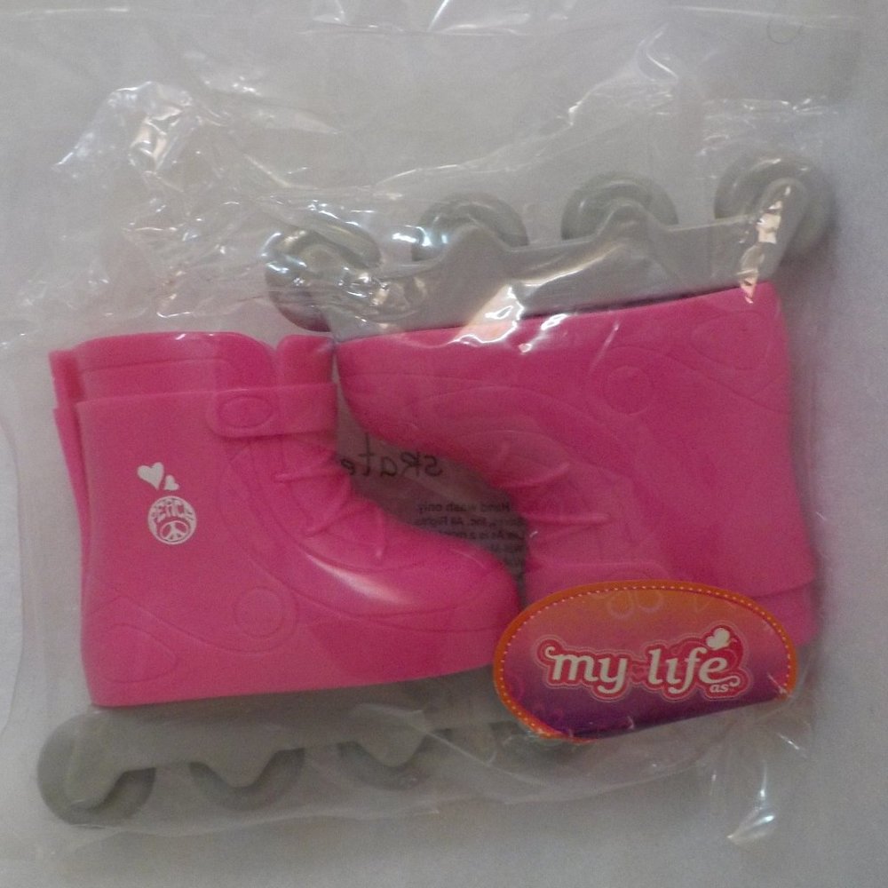 18-inch My Life Doll Pink Roller Blades - New